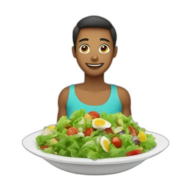 eat salad before meal sticker