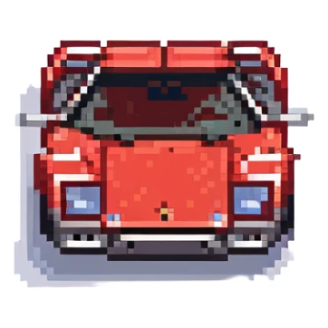 красная Lamborghini Countach, no background sticker