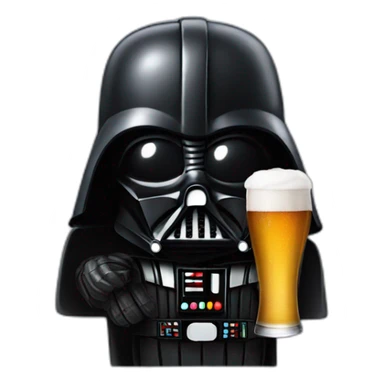 Darth Vader with a bier sticker
