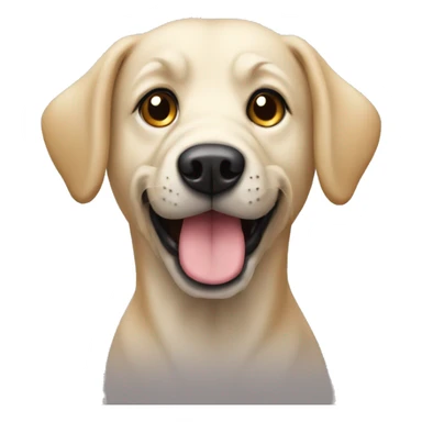 mixed breed dog similar to labrador. shaggy sticker