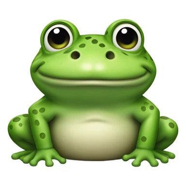 Smiling green toad sticker