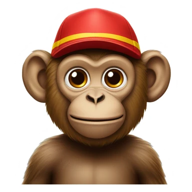 monkey wearing a mcdonald’s hat sticker