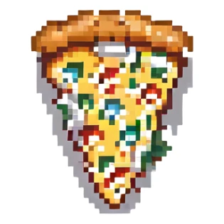 pixel art pizza slice sticker