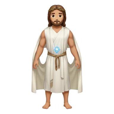 fullbody jesus christ jacked, sleeveless sticker