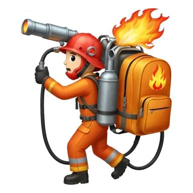 flame thrower with backpack sticker
