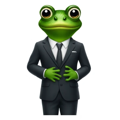 frog in a suit sticker