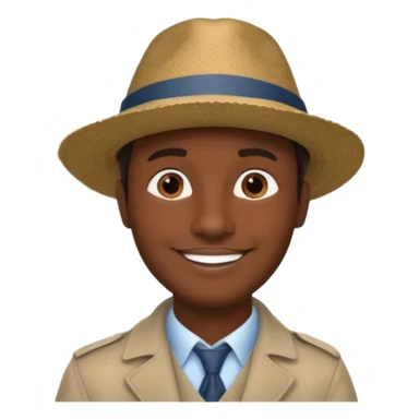 Homme. Créole réunionnais avec chapeau tour eifeil sticker