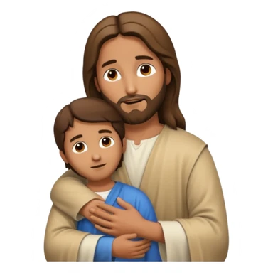 Jesus placing a hand on a person's shoulder sticker