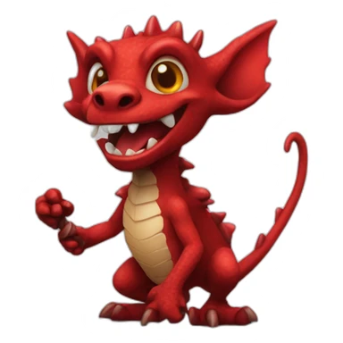 red Kobold Happy sticker