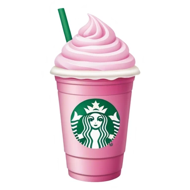 starbucks cup pink drink with cold foam sticker
