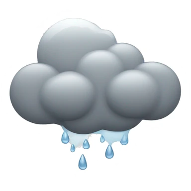 emoji de alguien bajo una nube gris y lluviosa, mostrando una cara de enojado sticker