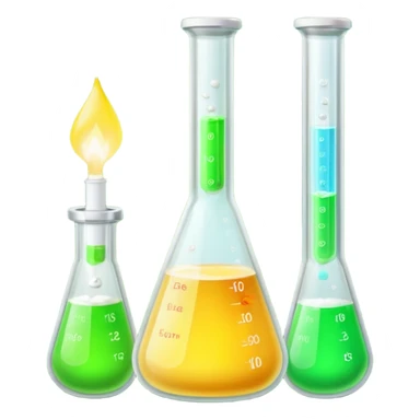 hi-lighters lemon baking soda uv light glowing formula in beaker/ test tube and baking soda in lab sticker