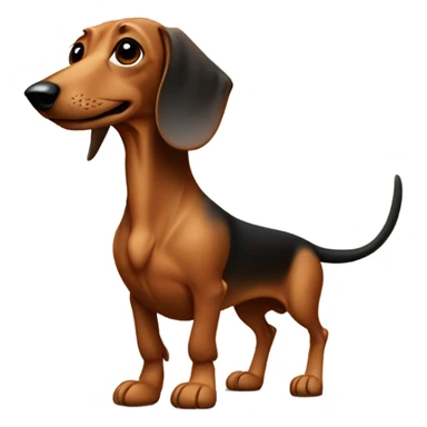 A tall weiner dog  sticker