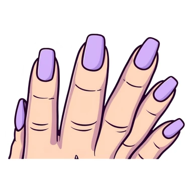 lilac pastel manicure sticker