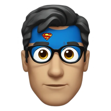 superman with eye glasses sticker
