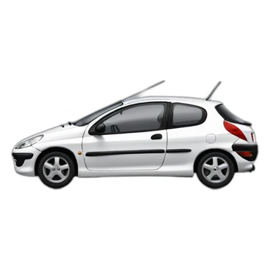 Peugeot 206+ noir sticker