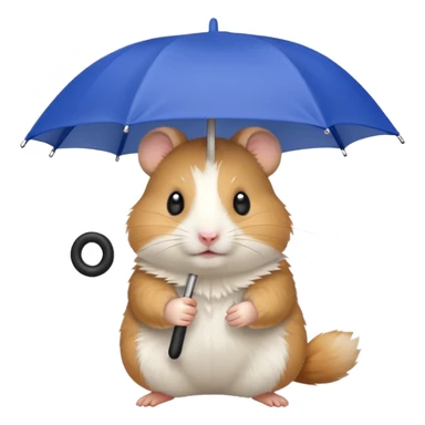 hamster holding an umbrella sticker