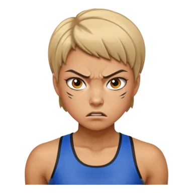angry athlete girl sticker
