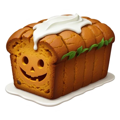 Pumpkin bread with white icing  sticker