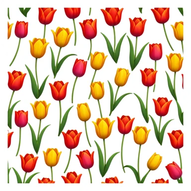 tulip flowers blooming sticker