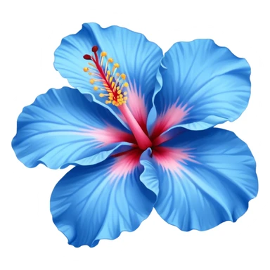 hibiscus flower blue sticker