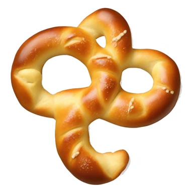 Soft pretzel with cheese sticker