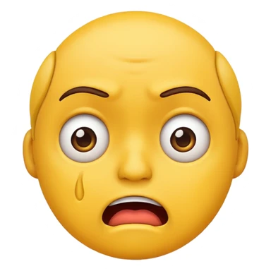 Emoji cringing face sticker