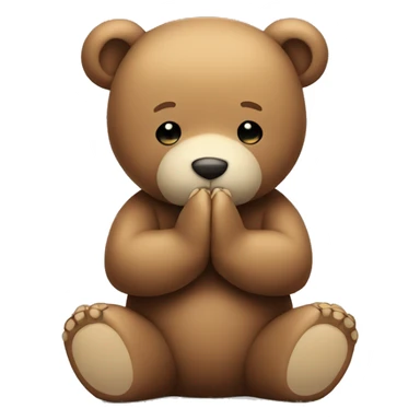 Teddy bear praying sticker