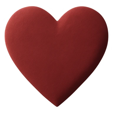 heart with a velvet matte finish, no background sticker