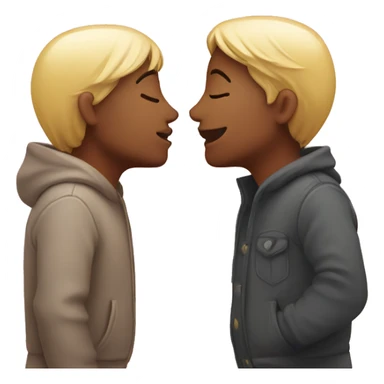 kissing emoji with light pink heart sticker