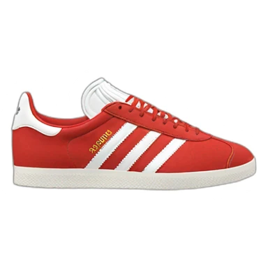 Adidas gazelle shoe red sticker