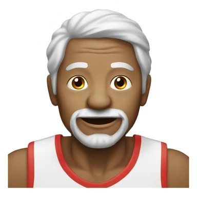 Old white person playing basketball sticker
