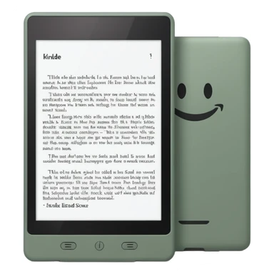 kindle e-reader in sage green, minimal style sticker