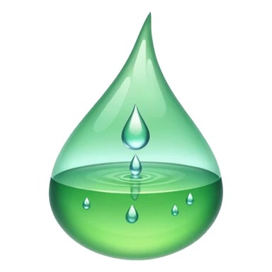 Gota de agua de color verde sólido sticker