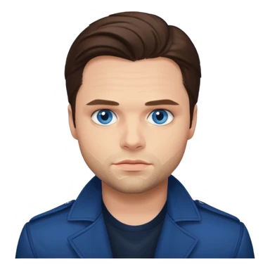 Sebastian Stan with blue eyes sticker