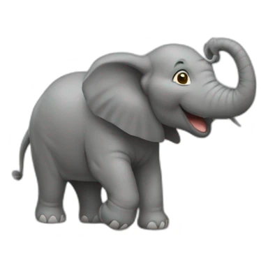 Un chat sur un éléphant sticker