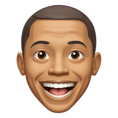 Barack obama wide open mouth sticker