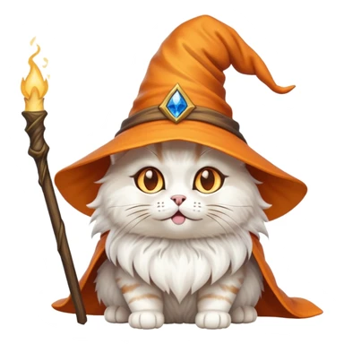 A cat that’s wearing a hat that’s doing magic  sticker