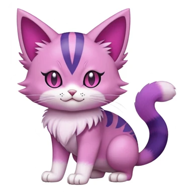 Purrloin-Skitty-Pokémon-Fakémon-hybrid-creature (full body) sticker