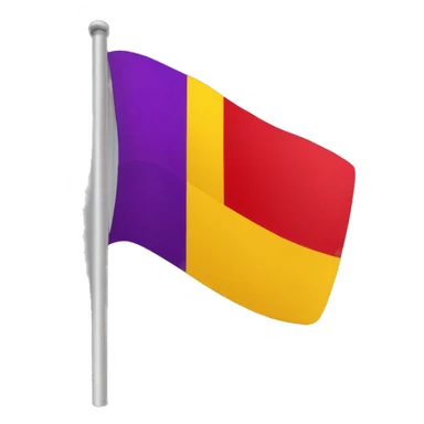 bandera horizontal rojo, amarillo y morado sticker