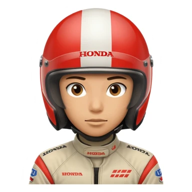 honda motorcycle racer with full face helmet sticker