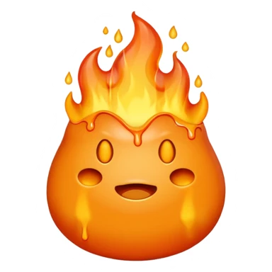 a flame that burns a fat body  sticker