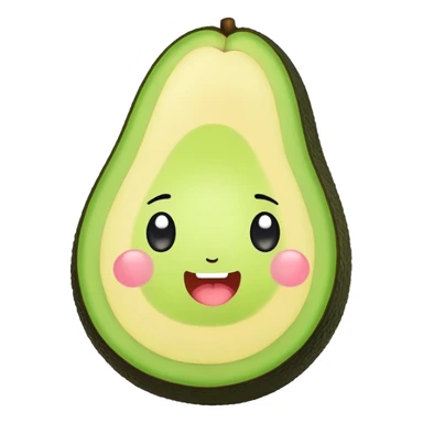 Cute avocado kawaii sticker