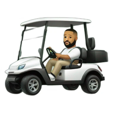 dj khaled driving golf cart sticker