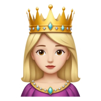 A girly with a crown making her queen sticker