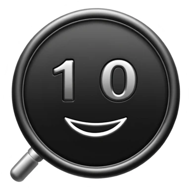 black 100 sign sticker