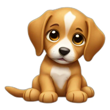 puppy studying sticker