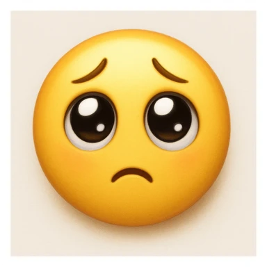 yellow face with pleading eyes sticker