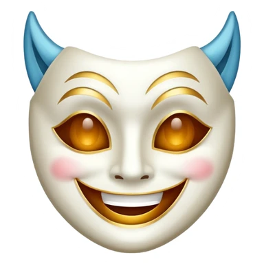 Theatre mask smiling sticker