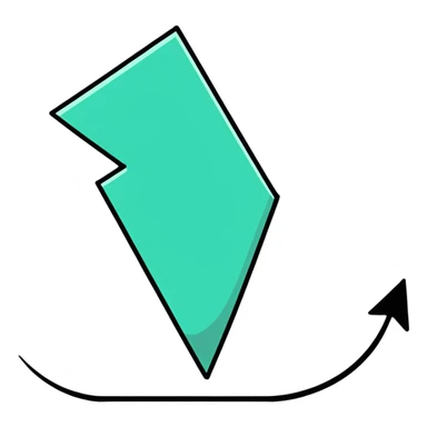 Colorful downward pointing arrow sticker sticker